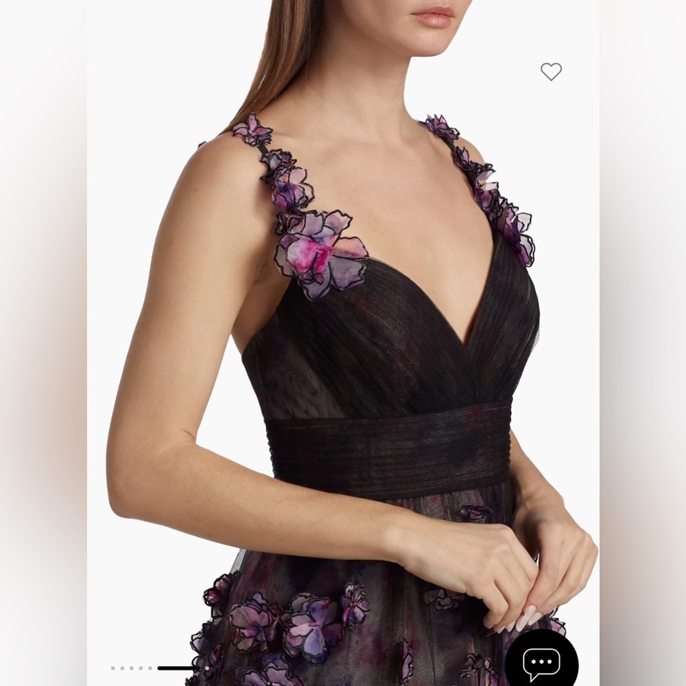 Marchesa Notte Ombré Tulle Gown - NWT - Picture 6 of 14